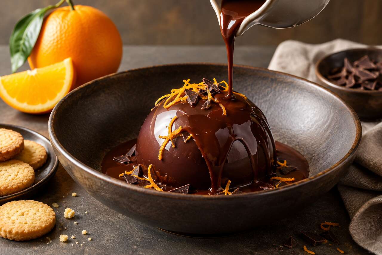 Bombe au chocolat et zestes d'orange : recette gourmande
