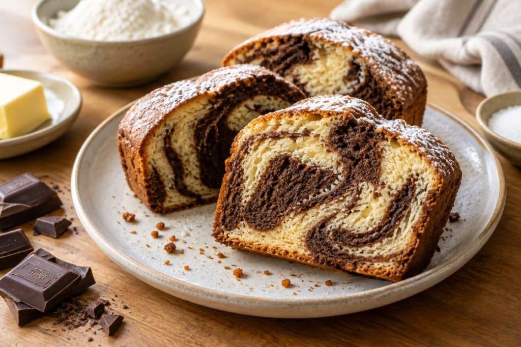 Gâteau marbré chocolat fondant : la recette facile et délicieuse