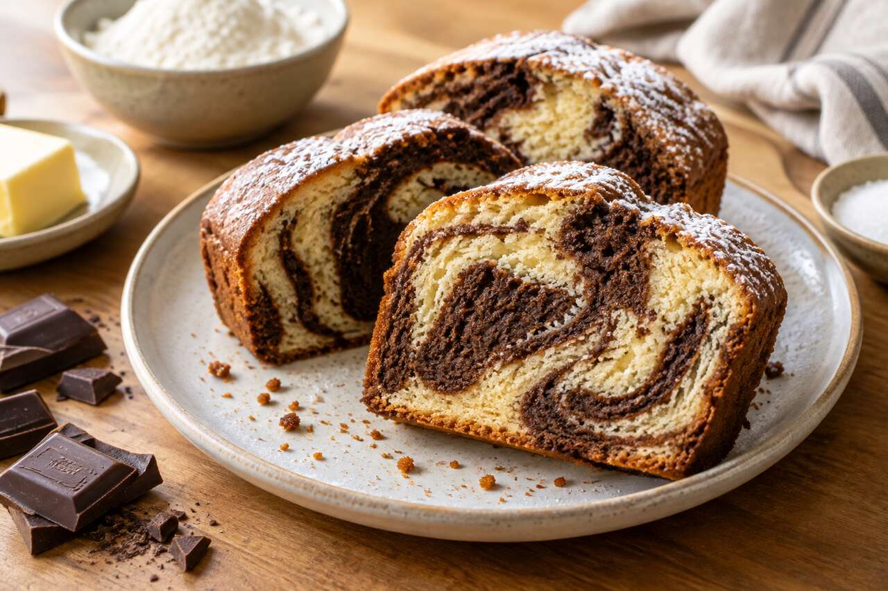 Gâteau marbré chocolat fondant : la recette facile et délicieuse