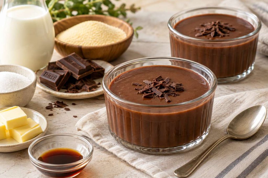 Recette de pudding semoule au chocolat rapide
