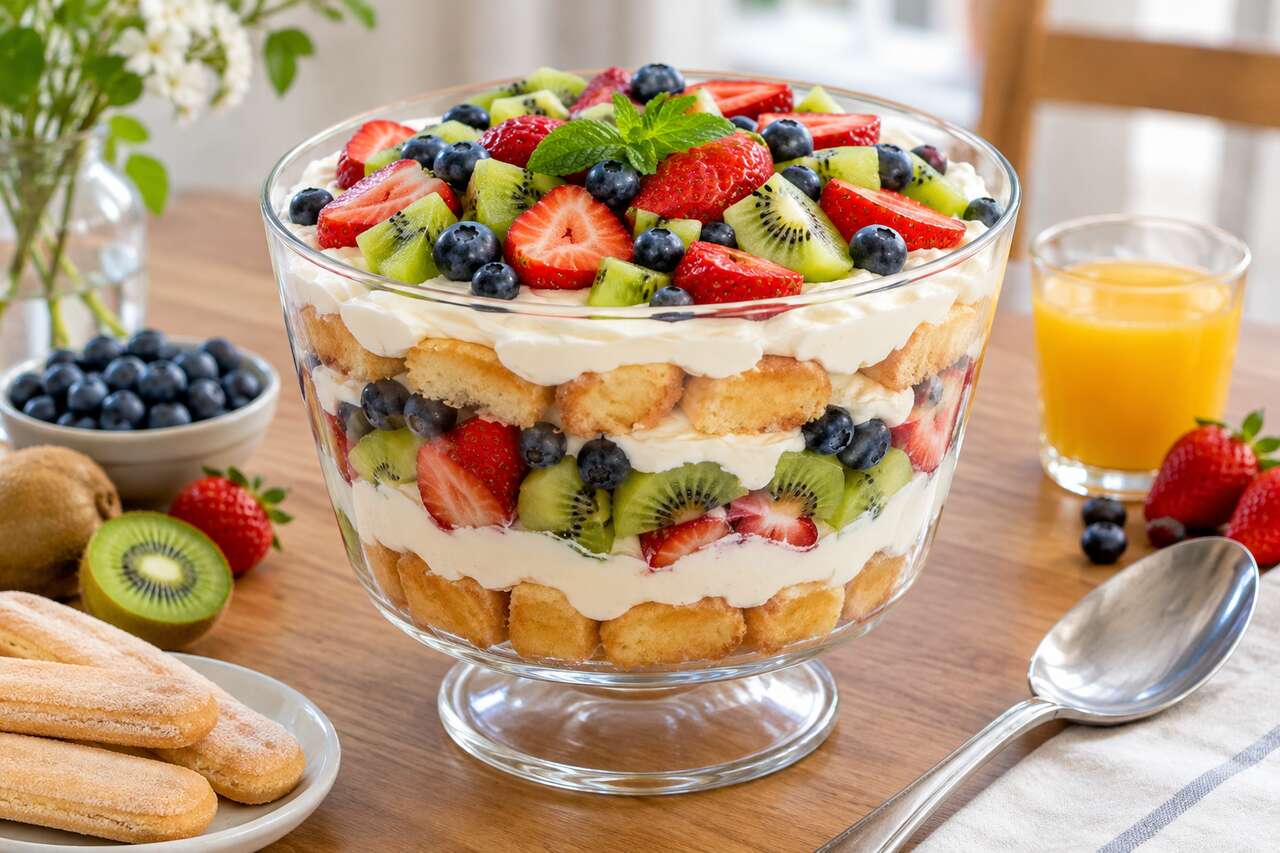 Trifle de fruits à la crème : recette gourmande et facile