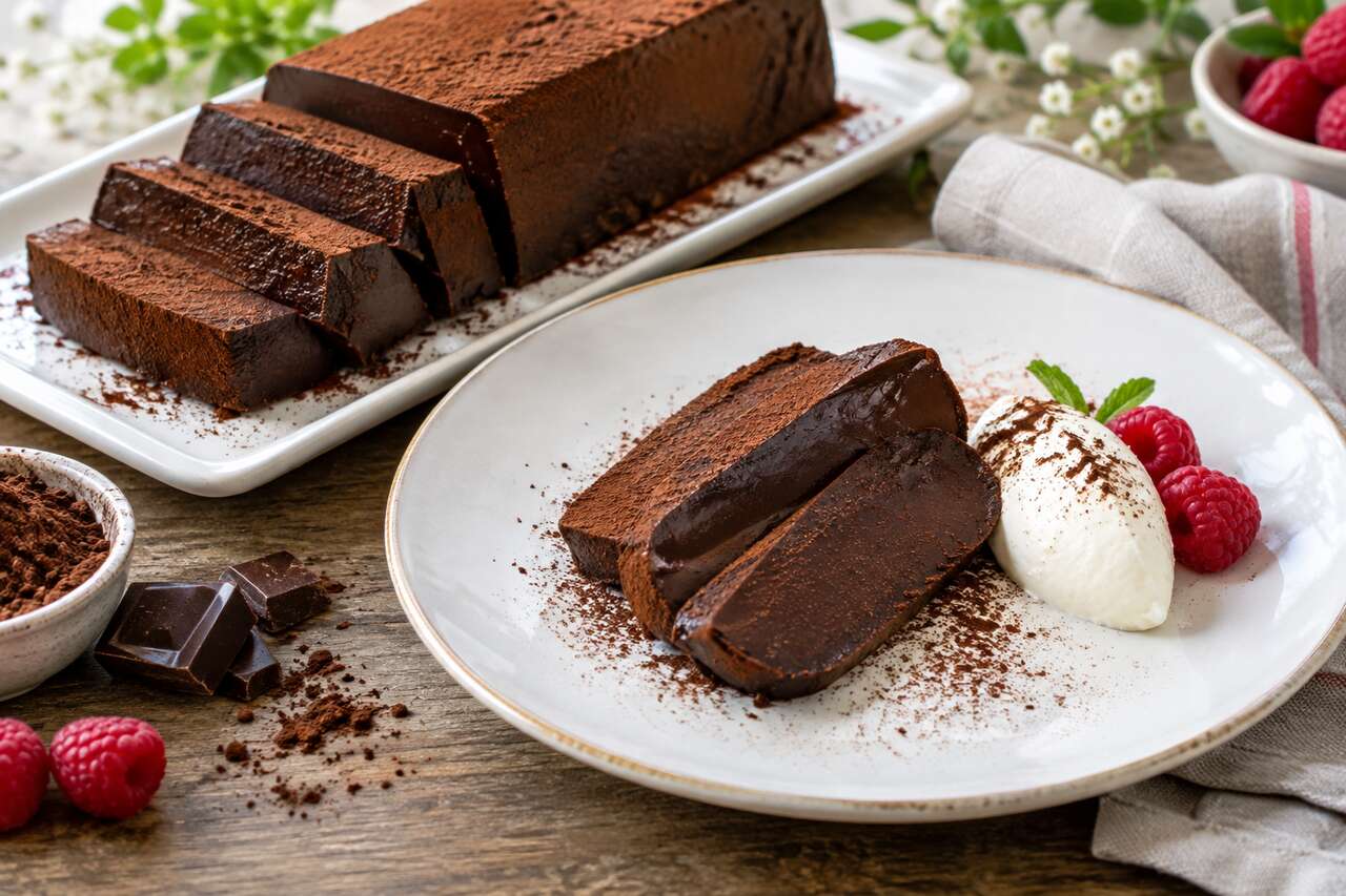 Marquise au chocolat noir et cacao amer : recette gourmande
