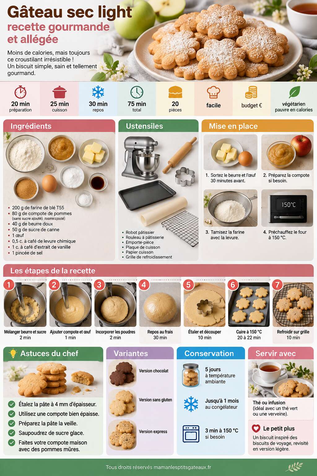 Fiche recette G&acirc;teau sec light : recette gourmande et all&eacute;g&eacute;e