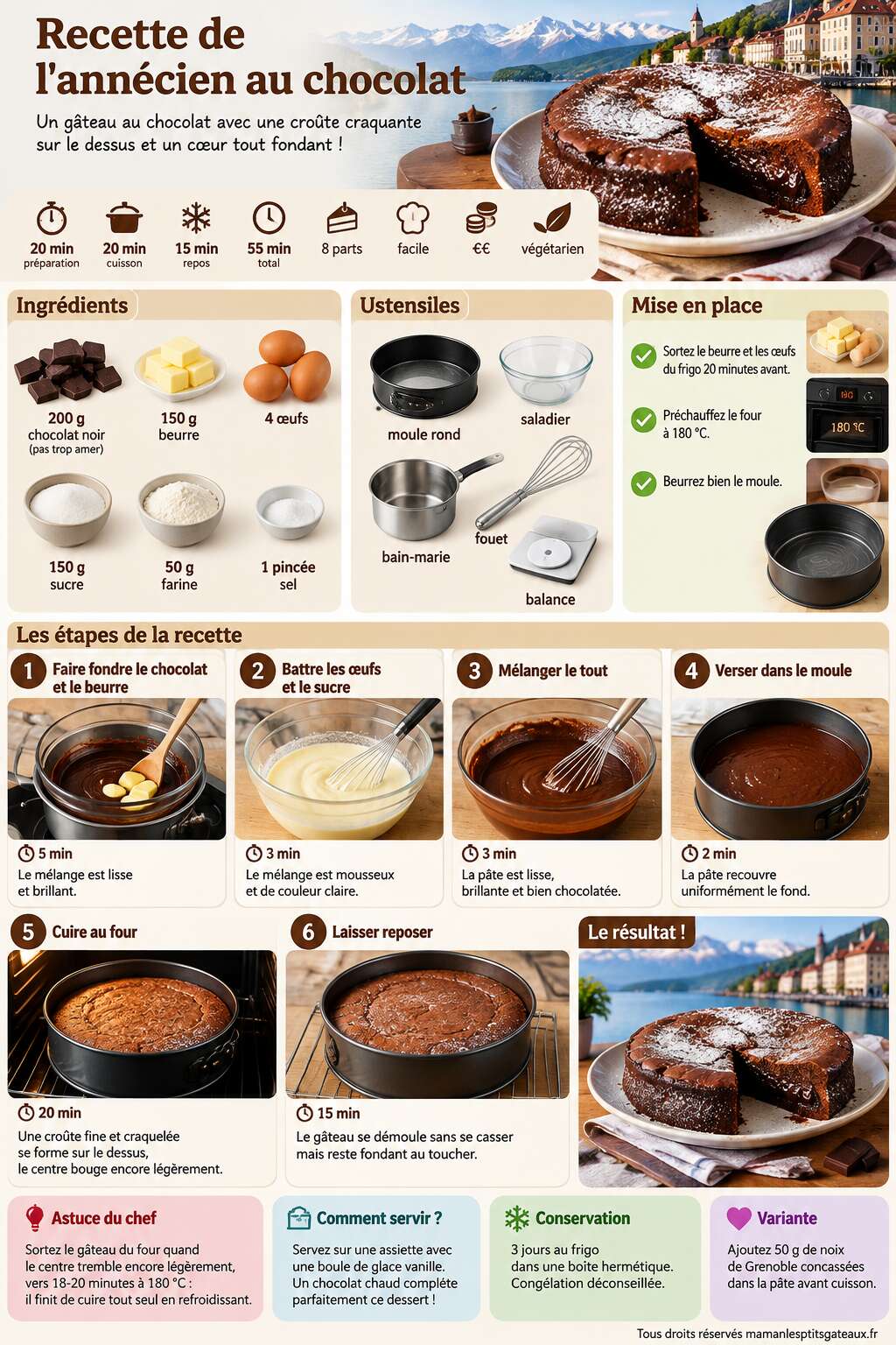 Fiche recette Recette de l'ann&eacute;cien au chocolat