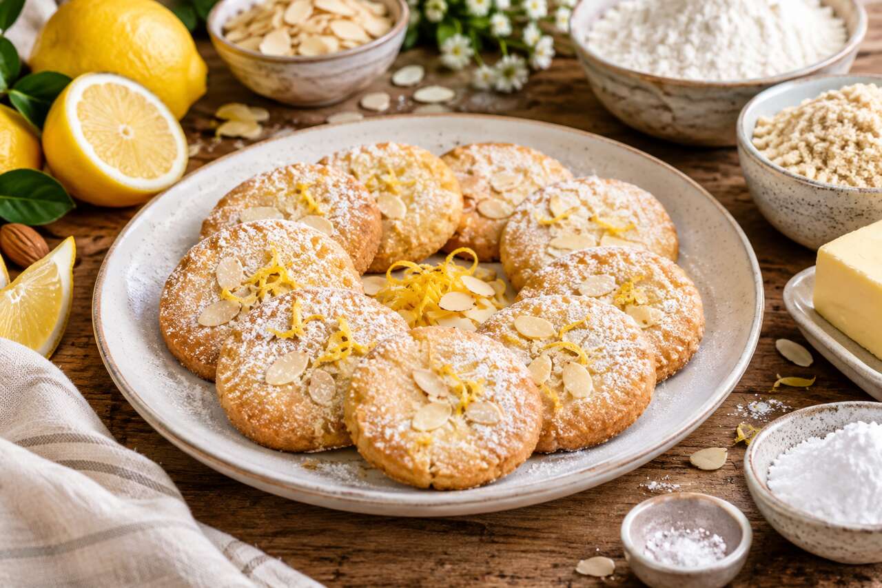 Recette de sablés au citron et aux amandes